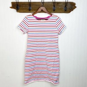 Joules Striped Cotton T Shirt Dress